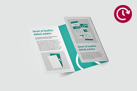 Falzflyer A6 hoch, 6-seitig Wickelfalz – Same-Day